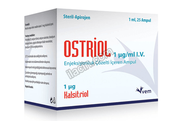 OSTRIOL 1 MCG/ML IV 1 MLX 25 AMPUL/KUTU görseli