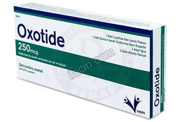 OXOTIDE 250 MCG ENJEKSIYONLUK COZELTI HAZIRLAMAK ICIN  TOZ VE COZUCU (1 FLAKON+1 COZUCU) görseli
