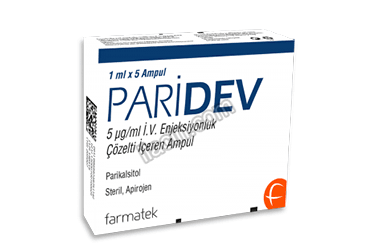 PARIDEV 5 MCG/ML IV ENJEKSIYONLUK COZELTI ICEREN AMPUL 1 ML 5 AMPUL görseli