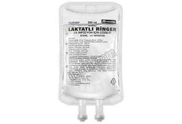 POLIFLEKS LAKTATLI RINGER SOLUSYONU 500 ML (PVC TORBA) SETSIZ görseli