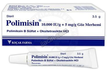 POLIMISIN 10.000 IU/G+5MG/G GOZ MERHEMI (3,5 G) görseli