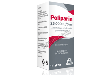 POLIPARIN 25000 IU/5 ML IV/SC ENJEKSIYON VE INFUZYON ICIN COZELTI ICEREN 1 FLAKON görseli