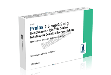 PRALAS 2,5 MG + 0,5 MG / 2,5 ML NEBULIZASYON COZELTISI (20 FLAKON) görseli