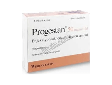 PROGESTAN 50 MG/ML IM ENJ. COZ. ICEREN 5 AMPUL görseli