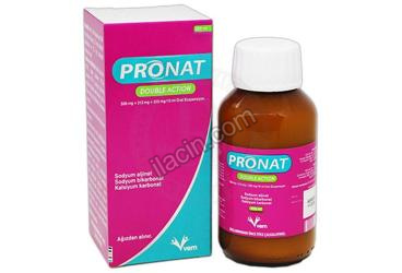PRONAT DOUBLE ACTION 500
MG+213 MG+325 MG/10 ML ORAL SUSPANSIYON (200 ML) görseli