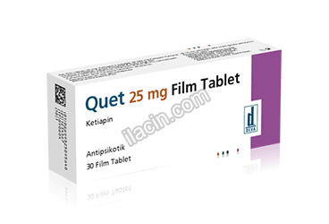 QUET 25 MG 30 FILM TABLET görseli