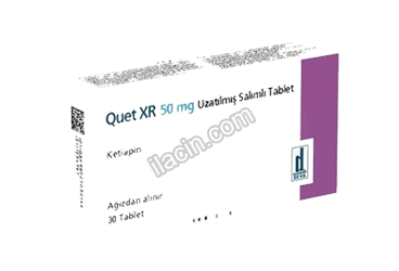 QUET XR 50 MG UZATILMIS SALIMLI 30 TABLET görseli