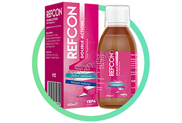 REFCON DOUBLE ACTION 50 MG+21,3 MG+32,5 MG/ML ORAL SUSPANSIYON (200 ML) görseli