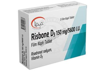 RISBONE D3 150 MG/5600 I.U. FILM KAPLI TABLET (3 FILM TABLET) görseli