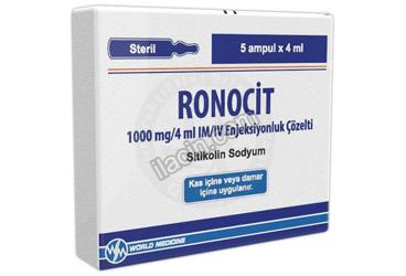 RONOCIT 1000 MG/4 ML IM/IV ENJEKSIYONLUK COZELTI (5 AMPUL) görseli