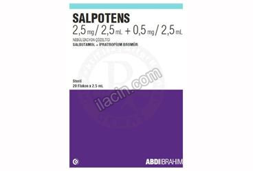 SALPOTENS 2,5 MG/2,5 ML+ 0,5 MG/2,5 ML NEBULIZASYON COZELTISI (20 ADET) görseli