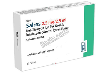 SALRES 2,5 MG /2,5 ML NEBULIZASYON ICIN TEK DOZLUK INHALASYON COZELTISI ICEREN FLAKON (20 FLAKON) görseli
