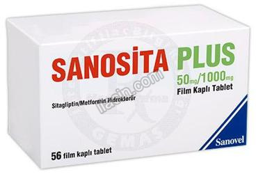 SANOSITA PLUS 50 MG/1000 MG FILM KAPLI TABLET (56 TABLET) görseli