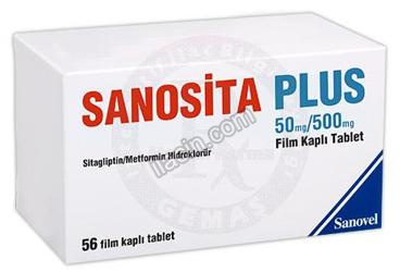 SANOSITA PLUS 50 MG/500 MG FILM KAPLI TABLET (56 TABLET) görseli