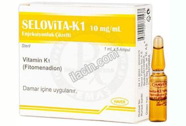 SELOVITA-K1 10 MG/ML ENJEKSIYONLUK COZELTI (5 ADET) görseli