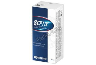 SEPTIX 2 MG/ML + 0,5 MG/ML MENTOLLU ORAL SPREY, COZELTI (30 ML) görseli
