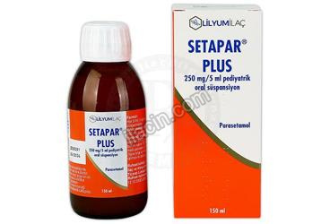 SETAPAR PLUS 250 MG/5 ML PEDIYATRIK ORAL SUSPANSIYON (150 ML) görseli