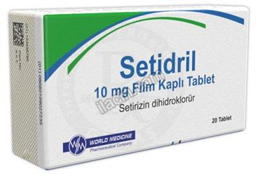 SETIDRIL 10 MG FILM KAPLI TABLET (20 FILM TABLET) görseli