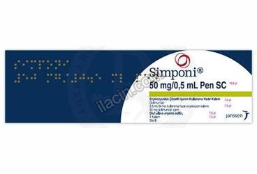 SIMPONI 50 MG/0.5 ML PEN SC ENJEKSIYONLUK COZELTI ICEREN
KULLANIMA HAZIR KALEM (1 KALEM) görseli