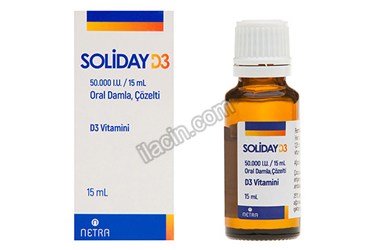 SOLIDAY D3 50.000 I.U./15 ML ORAL DAMLA,
COZELTI görseli