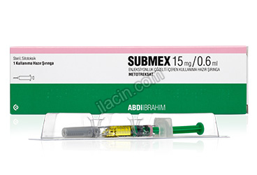 SUBMEX 15 MG/0.6 ML ENJEKSIYONLUK COZELTI ICEREN KULLANIMA HAZIR SIRINGA (1 SIRINGA) görseli