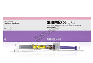 SUBMEX 25 MG/ ML ENJEKSIYONLUK COZELTI ICEREN KULLANIMA HAZIR SIRINGA (1 SIRINGA) görseli