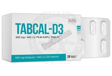 TABCAL-D3 500 MG / 440 I.U. FILM KAPLI TABLET (28 TABLET) görseli