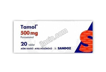 TAMOL 500 MG 20 TABLET görseli