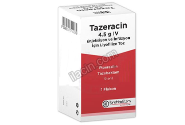 TAZERACIN 4,5 G IV ENJEKSIYON VE INFUZYON ICIN LIYOFILIZE TOZ ICEREN 1 FLAKON görseli