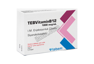 TEB VITAMIN B12 1000 MCG/ML IM ENJEKSIYONLUK COZELTI (5X1 ML AMPUL) görseli