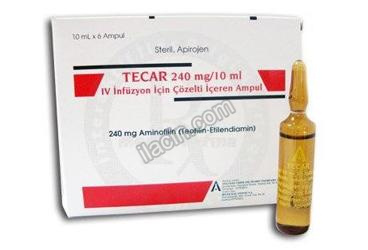 TECAR 240 MG/10 ML IV INFUZYON COZELTISI ICEREN 6 AMPUL görseli