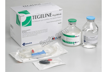 TEGELINE 10 G 200 ML IV ENJ. ICIN LIYOFILIZE TOZ ICEREN FLAKON görseli