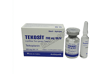 TEKOSIT 200 MG IM/IV LIYOFILIZE TOZ ICEREN 1 AMPUL görseli