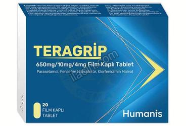 TERAGRIP 650 MG/10 MG/4 MG FILM KAPLI TABLET (20 FILM KAPLI TABLET) görseli