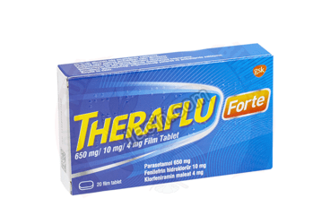 THERAFLU FORTE 650 MG/ 10 MG / 4 MG FILM TABLET görseli