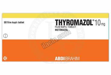 THYROMAZOL 10 MG FILM KAPLI TABLET (50 TABLET) görseli