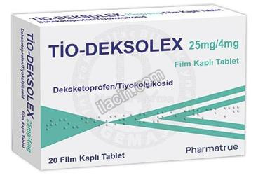 TIO-DEKSOLEX 25 MG/4 MG FILM KAPLI TABLET (20 TABLET) görseli
