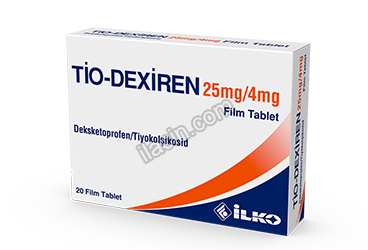 TIO-DEXIREN 25 MG/4 MG 20 FILM TABLET görseli