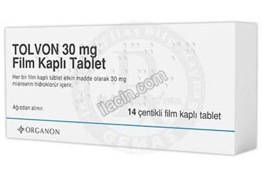 TOLVON 30 MG 14 TABLET görseli