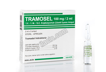 TRAMOSEL 100 MG/2 ML IV/IM/SC ENJEKSIYONLUK COZELTI ICEREN 5 AMPUL görseli