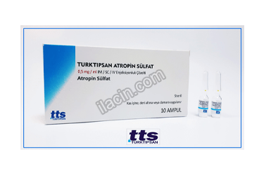 TURKTIPSAN ATROPIN SULFAT 0,5 MG / ML IM / SC / IV ENJEKSIYONLUK COZELTI görseli