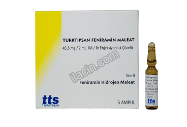 TURKTIPSAN FENIRAMIN MALEAT 45,5 MG/2 ML IM/IV ENJEKSIYONLUK COZELTI (5 AMPUL) görseli