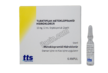 TURKTIPSAN METOKLOPRAMID HIDROKLORUR 10 MG/2 ML ENJEKSIYONLUK COZELTI (6 AMPUL) görseli