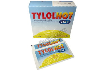 TYLOLHOT DAY 500 MG + 30 MG + 2 MG / 20 G TEK KULLANIMLIK ORAL COZELTI HAZIRLAMAK ICIN TOZ 12 POSET görseli