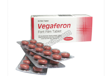 VEGAFERON FORT 100 MG/0,35 MG  FILM KAPLI TABLET (30 FILM KAPLI TABLET) görseli