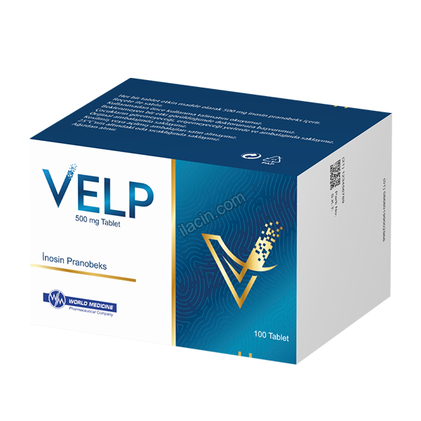 VELP 500 MG TABLET (100 TABLET) görseli