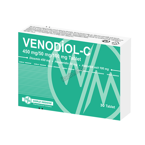 VENODIOL-C 450 MG/50 MG/100 MG TABLET (30 TABLET) görseli