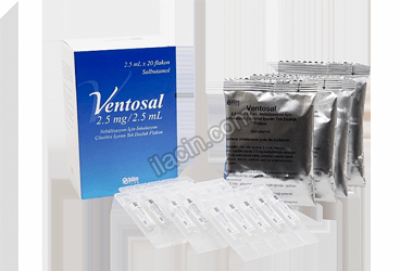 VENTOSAL 2,5 MG/2,5 ML NEBULIZASYON ICIN INHALASYON COZELTISI ICEREN TEK DOZLUK 20 FLAKON görseli