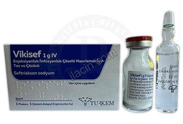 VIKISEF 1 G IV ENJEKSIYONLUK/INFUZYONLUK COZELTI HAZIRLAMAK ICIN TOZ VE COZUCU görseli