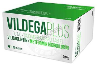 VILDEGA PLUS 50 MG/1000 MG FILM KAPLI TABLET görseli